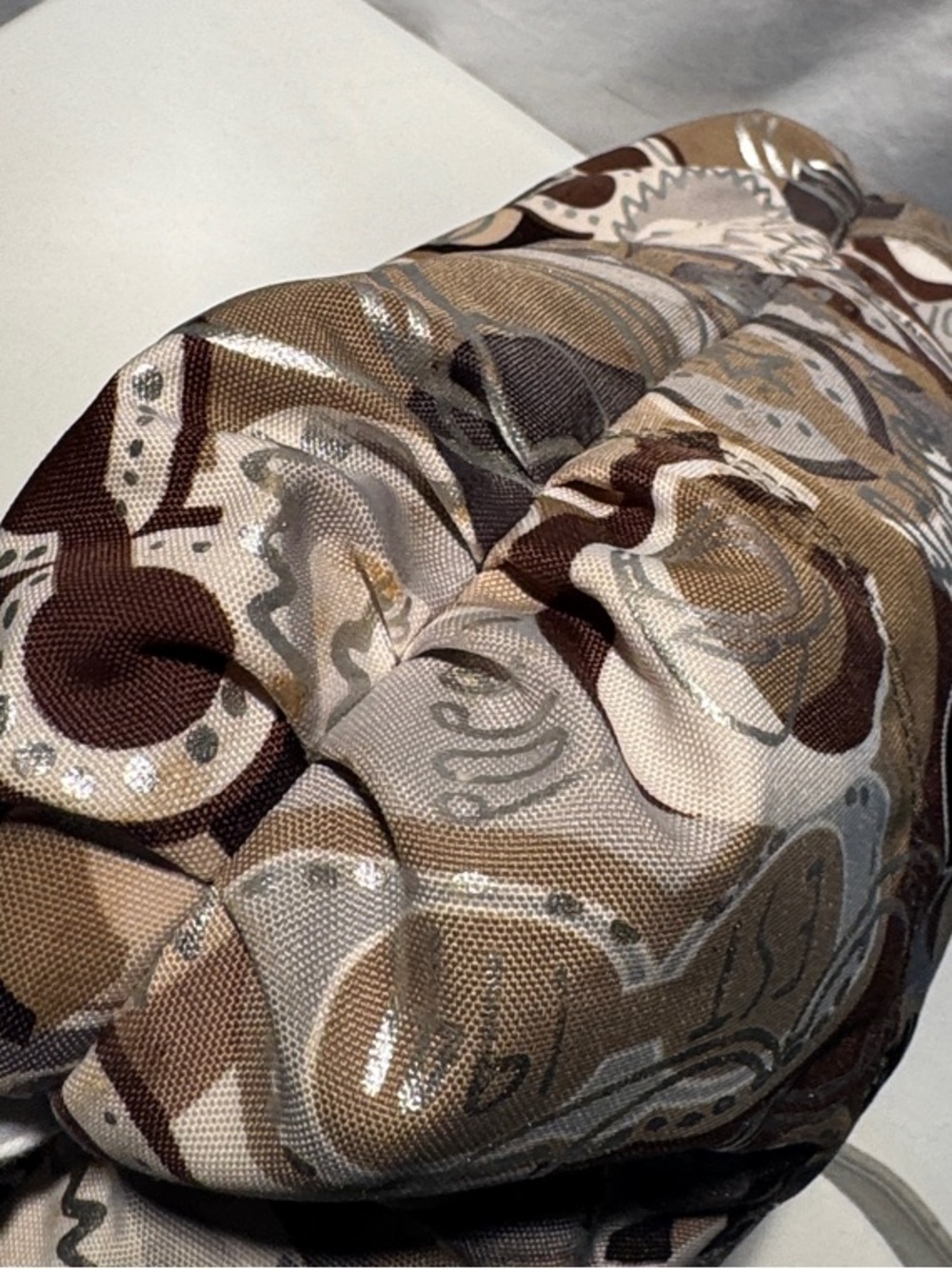 Coach Poppy Neutral Multi-Pattern Tote in Taupe, Brown and Cream - Picture 8 of 14